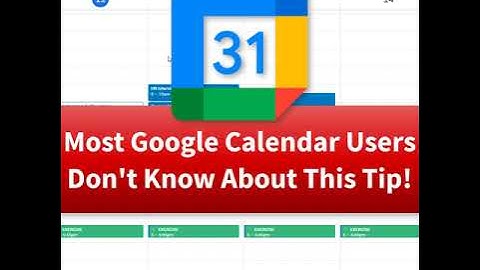 Google Calendar: Do you know this super secret tip? #shorts