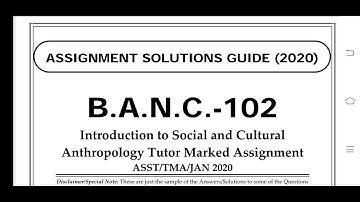 BANC 102 Ignou Solved Assignment 2020-21