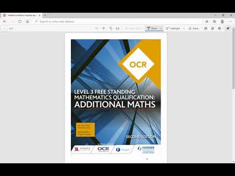 Overview of Additional Maths BareauMaths Videos OCR FSMQ
