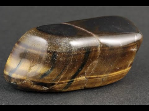 タイガーアイ(虎目石) 原石 磨き101g / Tiger's eye - YouTube