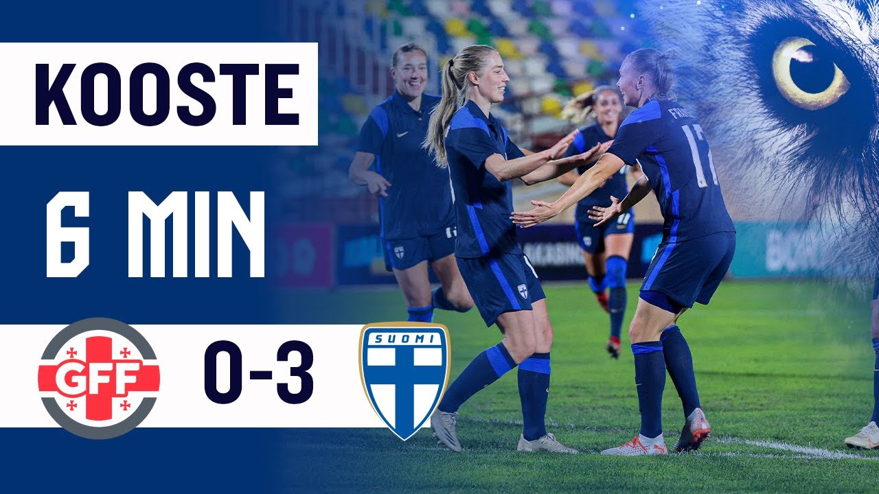 Full Highlights (6 min.) | Georgia–Suomi 0–3 I FIFA Women's World Cup 2023 -karsinnat I 21.10.2021