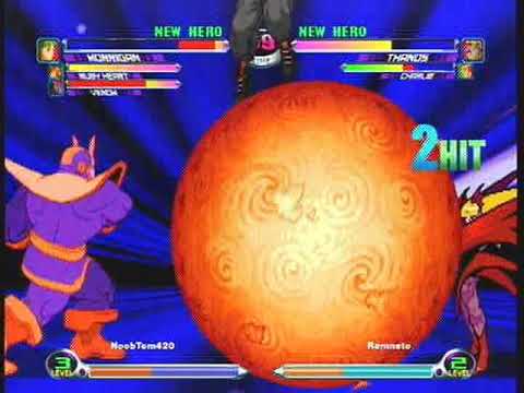 MvC2: Thanos Power Ball sequence kills 2 characters