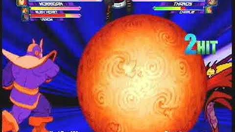 MvC2: Thanos Power Ball sequence kills 2 characters