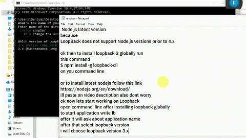 Installing and running first app on "loopback 3 "