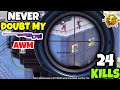Never Doubt My Sniping in PUBG Mobile • Enemies Started Crying • (24 KILLS) • PUBGM (HINDI)
