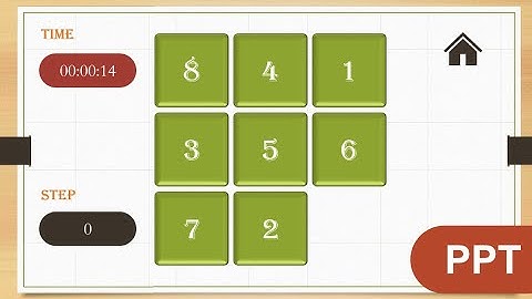 Number Sliding Puzzle with Powerpoint