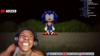 ishowspeed gets jumpscared in slow motion after insulting sonic.exe while classical music plays