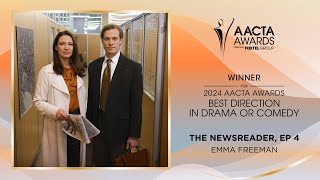 Emma Freeman (The Newsreader) wins the AACTA Award for Best Direction in Drama or Comedy