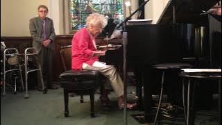 100 yr old grandmother plays 'How Great Thou Art!' at church service