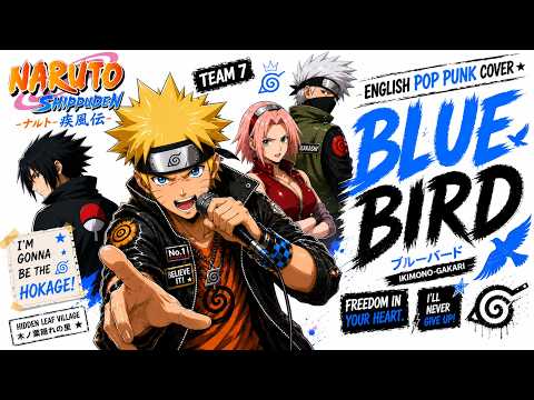 「BLUE BIRD」English Ver - Naruto Shippuden OP 3 | PopPunk no Jutsu