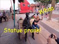 Hilarious reactions  funny statue prank