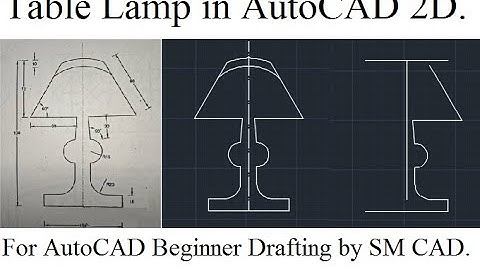 How to Draw Table lamp in AutoCAD 2D, #how_to_draw #tutorial #autocad #sm_cad #tablelamp #draft