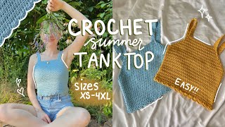 EASY Crochet Scallop Tank Top | FREE Pattern w/ sizes XS-4XL ️?
