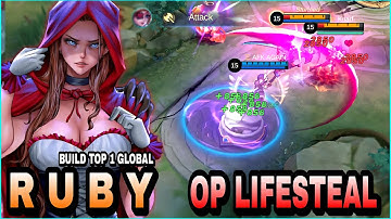 Ruby Best Build 2023 - Unlimited Lifesteal - Build Top 1 Global Ruby ~ MLBB