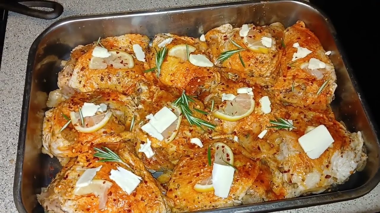 Cook with me 😋 Rosemary lemon chicken 🍋 with yellow rice💛