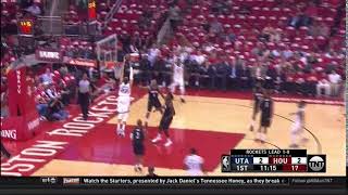NBA, playoff 2018, Rockets vs. Jazz, Round 2, Game 2, Move 4, Donovan Mitchell, assist