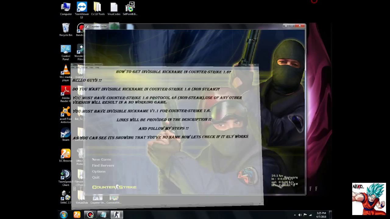 Counter-Strike 1.6 Invisible Nickname v1.1 [NON-STEAM] - YouTube