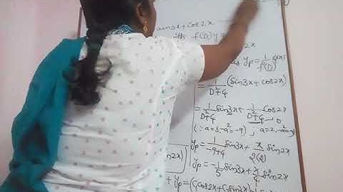 JNTU BTech M2 Maths. Problems on Higher Order Differential Equation when Q (x)=cos(ax-b) or sinax.