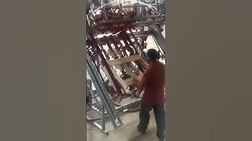 Woodpecker Jr. automated pallet building machine.