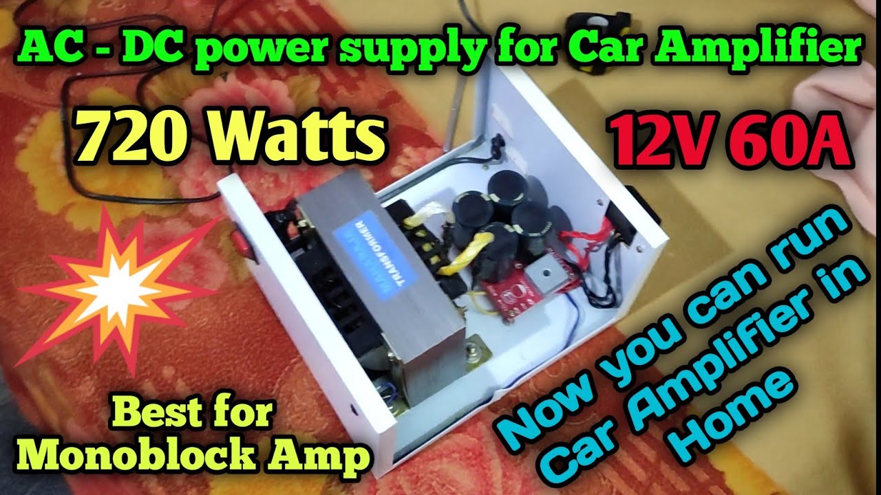 AC DC power supply 720watts 12V 60A for use car Amplifiers in Home