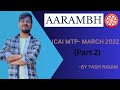 | MTP MARCH 2022 | PART 2| AARAMBH | CA-CMA Foundation |
