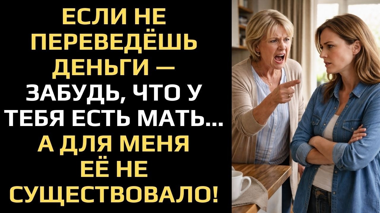 ЕСЛИ НЕ ПЕРЕВЕДЁШЬ ДЕНЬГИ — ЗАБУДЬ, ЧТО У ТЕБЯ ЕСТЬ МАТЬ… А ДЛЯ МЕНЯ ЕЁ НЕ СУЩЕСТВОВАЛО!