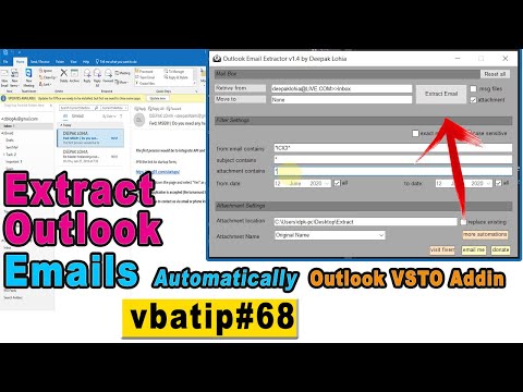 Outlook Email Extractor - vsto excel addin | english and hindi - vbatip#68