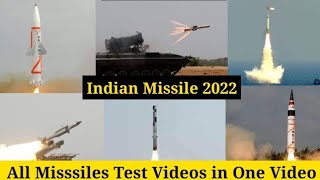 All Indian Missiles Tests Videos In One Video 2022 
