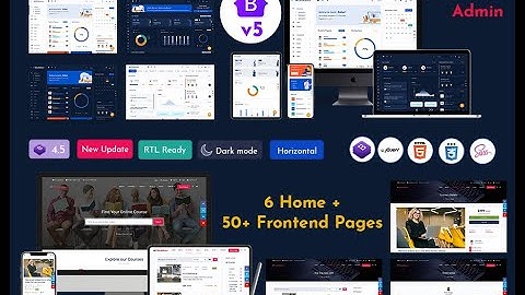 Education Bootstrap 5 Admin Dashboard with RTL Dark Theme