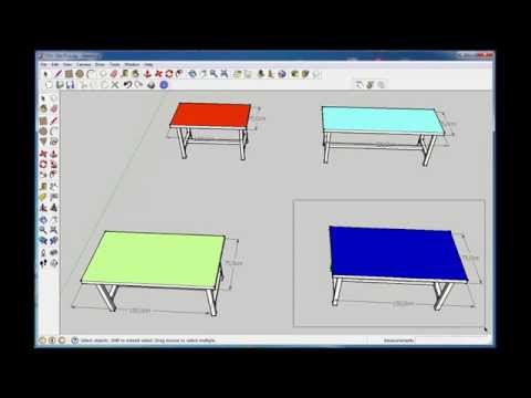 Kopiranje Skracivanje Produzivanje Stolova - Google SketchUp