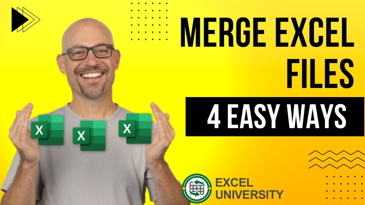 How to Merge Excel Files (Without Using VBA) - 4 Easy Ways - YouTube