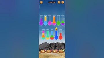 419 level Water sort - color sort game #gameshorts #watercolor #asmr #gameplay #shorts #play