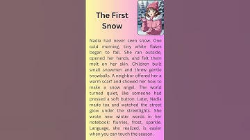 The First Snow #learnenglish #englishstories #englishlisteningpractice #empoweryourmind