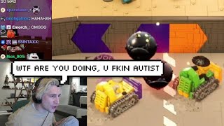 xQc Couldn&#39;t Stop Crashing Out after Losing in Lego Party with Friends