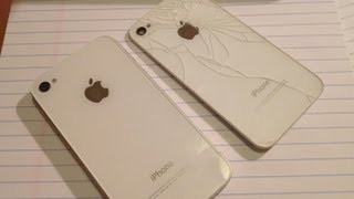 DIY iPhone 4 / 4S How to replace your cracked or damaged back plate cover Verizon ATT A1349 screenshot 1