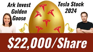 Tesla&#39;s Ark Invest $22,000 Stock price Golden Goose 2024 Scenario