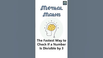 Learn A Simple Trick To Determine Divisibility By 3 Quickly #divisiontricks #mathtricks