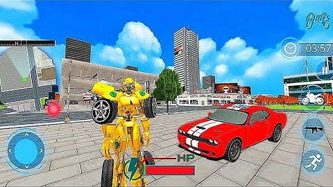 US Police Bike Car Robot Transform Robot Fight Rescue Game 2021(Bike Mode) - Android Gameplay