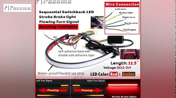 Motorcycle Sequential Switchback Flowing LED Tail Brake Turn Signal lights Strip