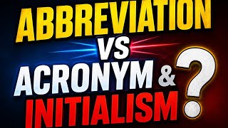 (Difference)Abbreviation, Acronym & Initialism. #abbreviation#acronym#initialism#youtube#viralvideo