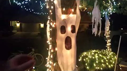 DIY HALLOWEEN TRASH BAG GHOST