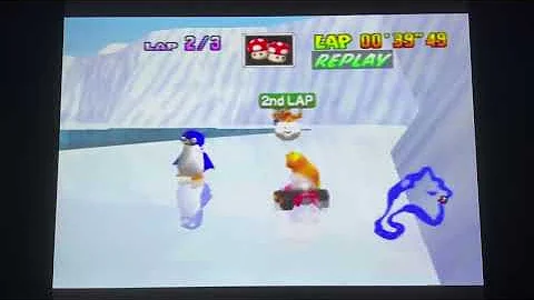 Mario Kart 64 - Sherbet Land 3lap - 1’58”29 PAL God #9