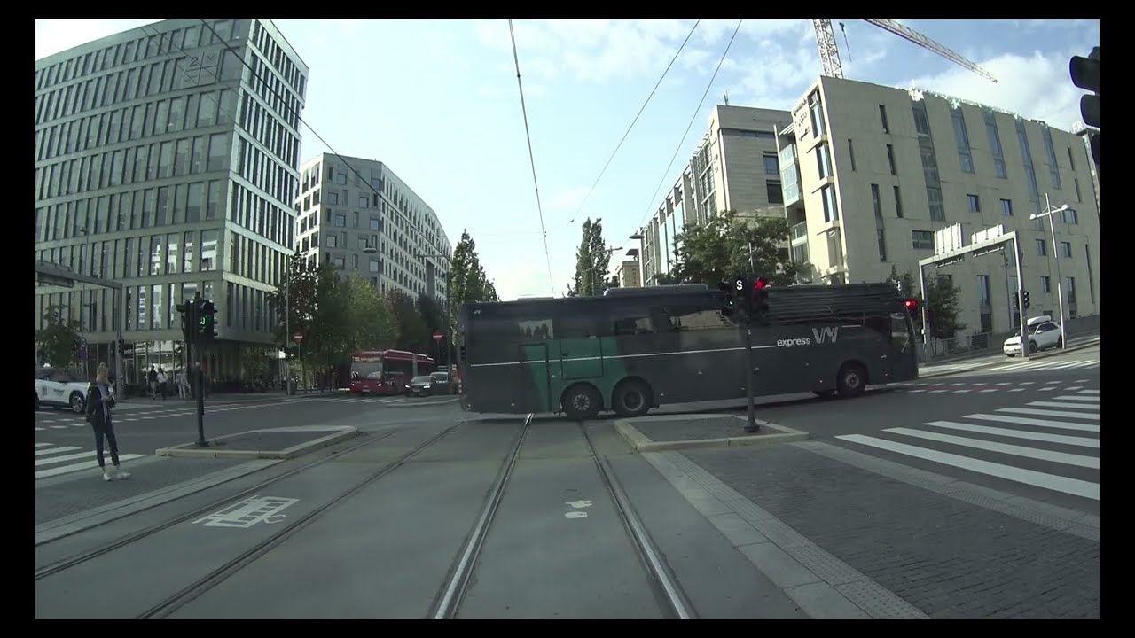 Cabview Oslo Tramway Line 13 Ljabru To Lilleaker / Oslo Sporveier