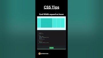 CSS Tip - 4 :  Card Width expand on hover || ##csstips