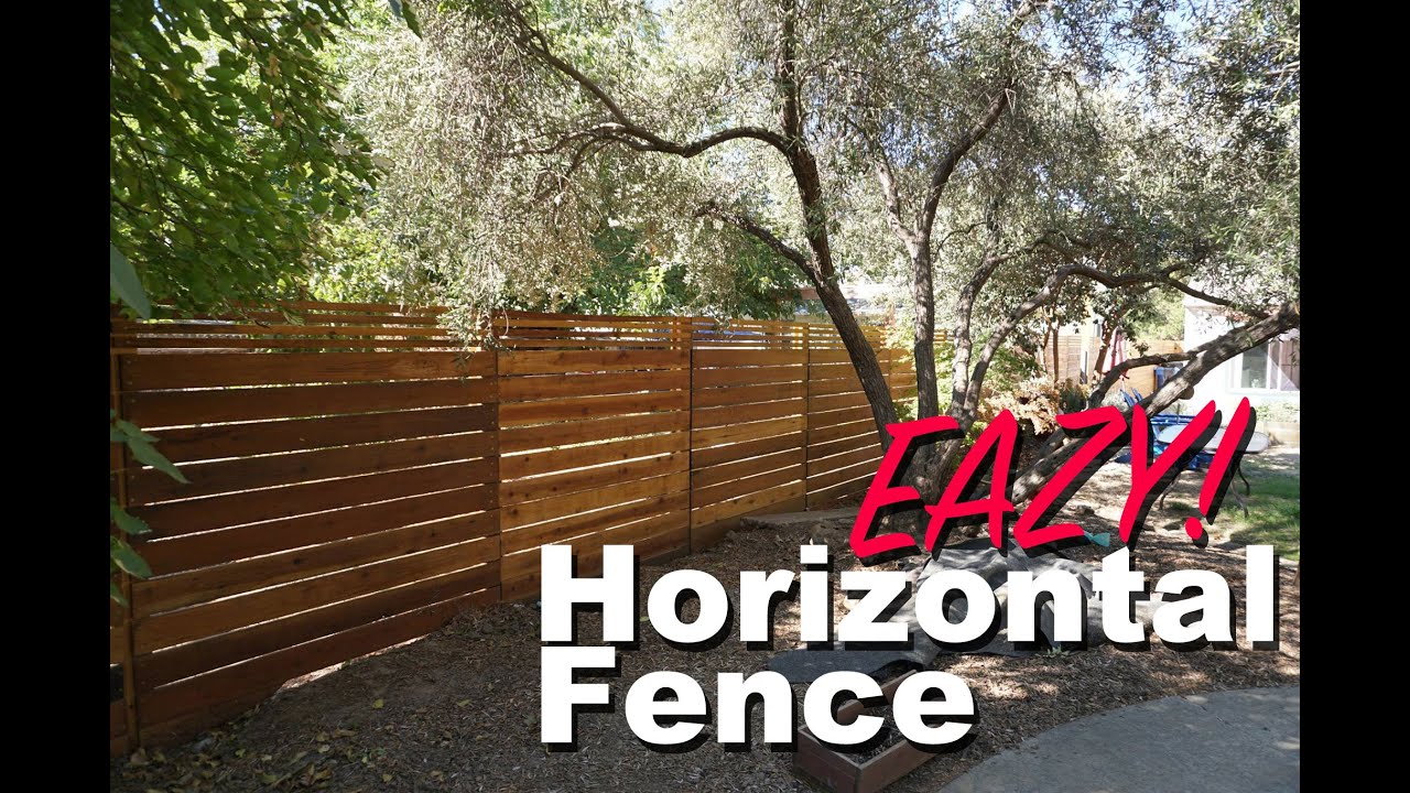 Horizontal Fence - Easy DIY Project - YouTube