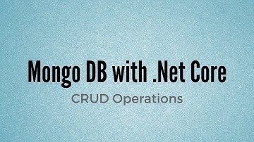 .Net Core CRUD with mongoDB mvc