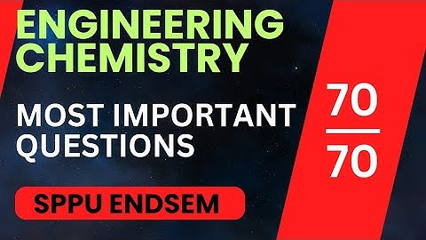 Engineering Chemistry Important Questions | SPPU Endsem | 70/70 | #sppu #engineeringchemistry