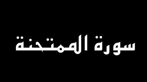 سورة الممتحنة كاملة بصوت القارئ أحمد النفيس