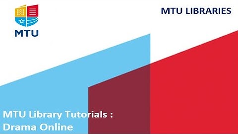 Introduction to the Drama Online database at the Fleischmann Library