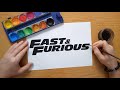 How to draw a FAST &amp; FURIOUS logo